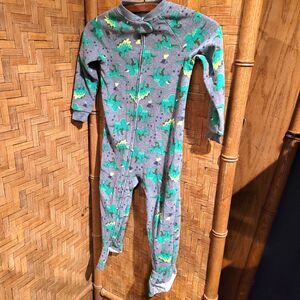 COZY Carters Boys Dinosaur Dino Fleece Sleeper Footed Footie 1 piece Toddler 3T